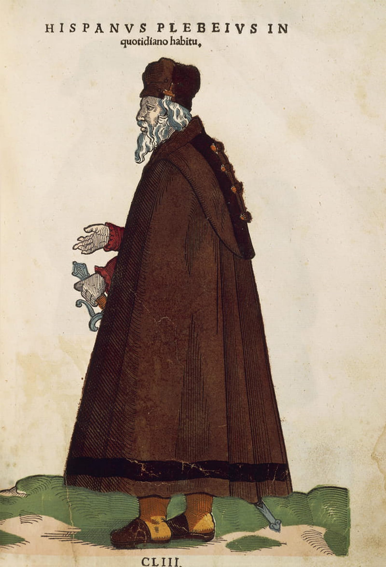 ARTXLXXBN Famous Prints Artwork Pictures Poster Painting Art Spanish Man Wearing Everyday Clothes by Jost Amman Artwork Landscape Pictures for Home Decor 60x90cm