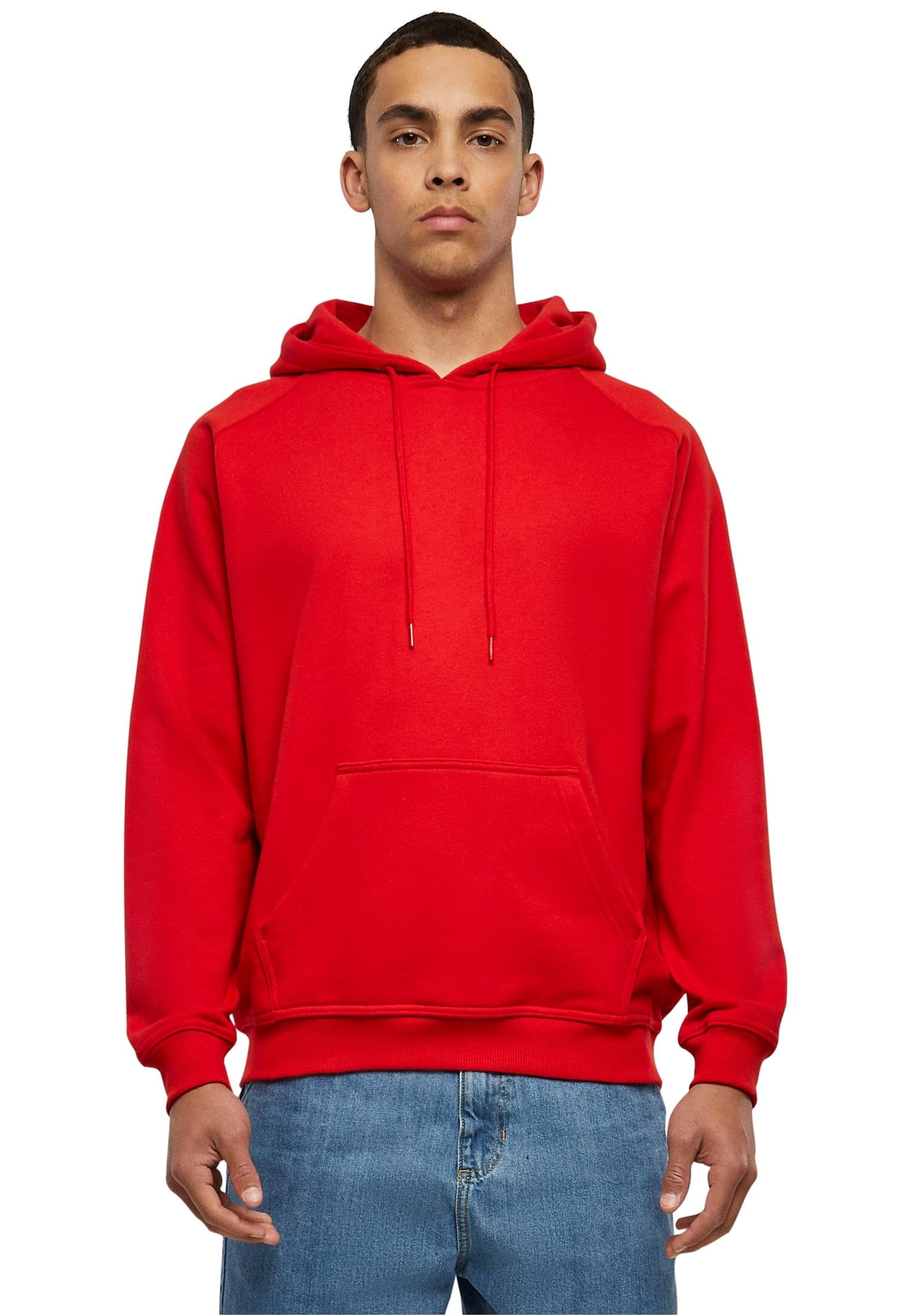 Urban Classics Mens Tb014-blank Hoody Jumper, Red, 4XL UK