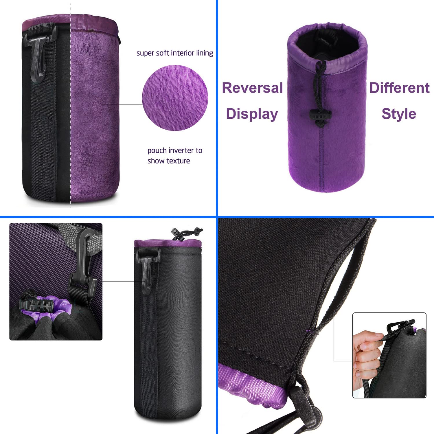 XSY DSLR Kamera-Einsatz-Tasche Objektivbeutel Kamera-Zubehör Objektivtasche Größe S - 6.8 x 10CM