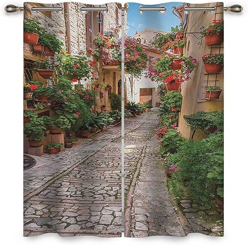 Miniatura 9 de Modern Art Home Decor Black Out Curtains 2 Panels Red Green Cortinas Girls Bedroom W 85 X H 85 Inches