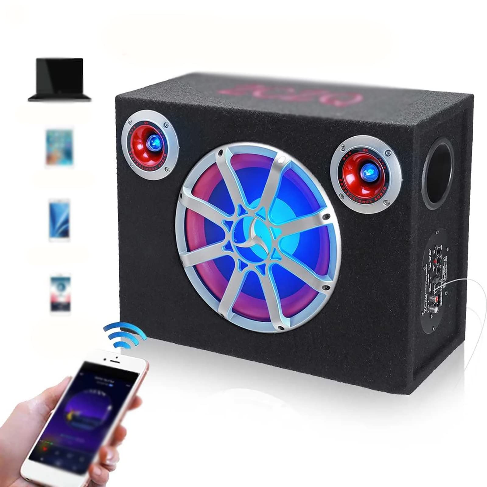 Amazon.co.jp: カーサブウーファー 8インチの車のアクティブ