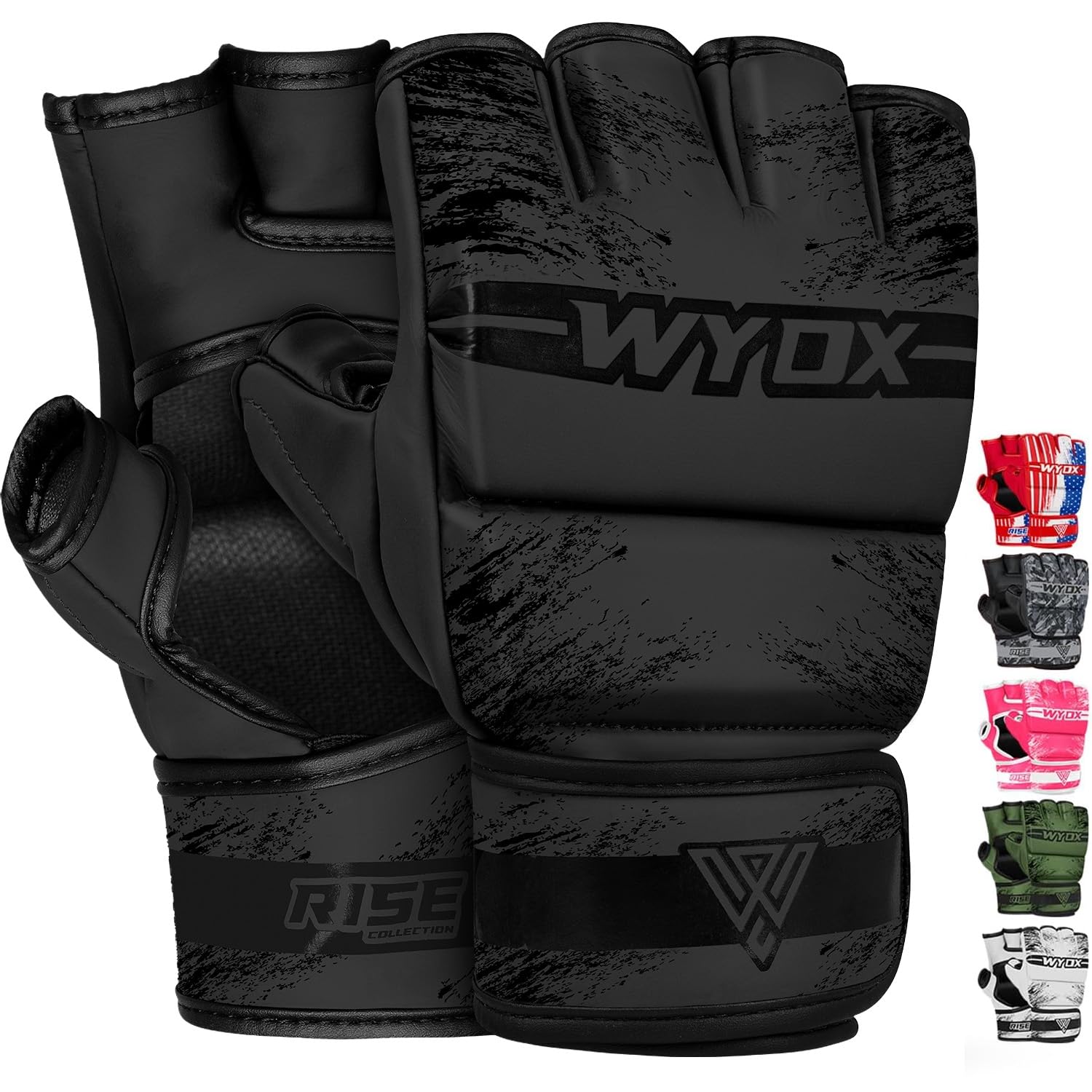MMA Gloves for Men & Women – Grappling & Sparring Boxing Gloves with Open Palm Design, Padded Fingerless Training Gloves for Kickboxing, Muay Thai