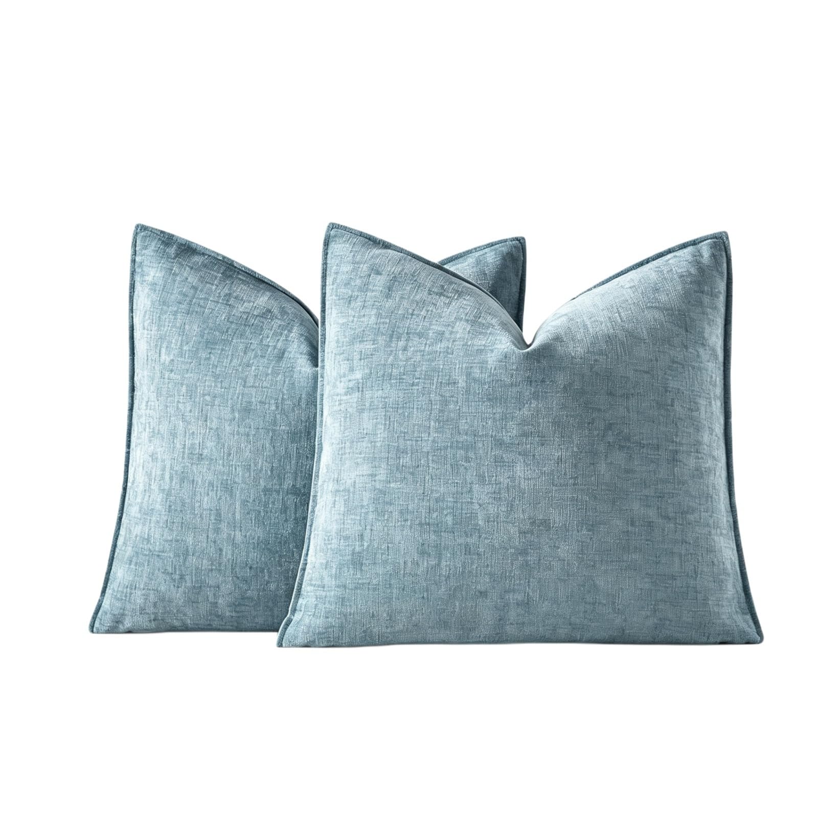 Pack Of 2 Chenille Decorative Throw Pillow Covers 18x18 Inch Cushion Cover