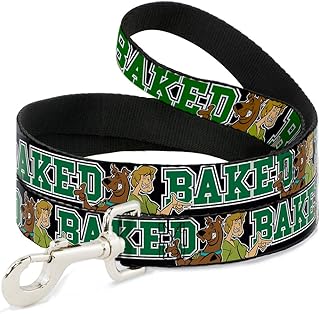 Buckle-Down Pet Leash - Scooby Doo & Shaggy Pose/BAKED Black/Green - 4 Feet Long - 1