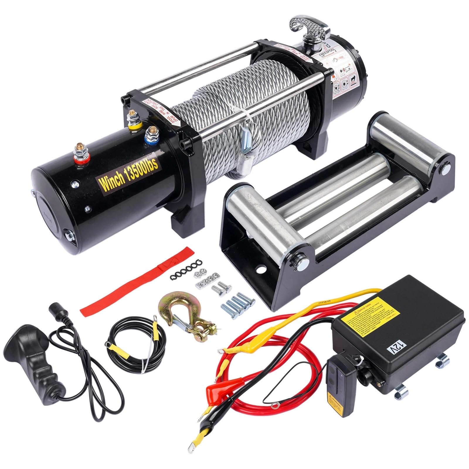 Seilhebezug Elektrische Seilwinde AP03, 12 V Gleichstrom, 13.500 lbs, 6.123 kg, PS Motor und Planetengetriebe flaschenzug