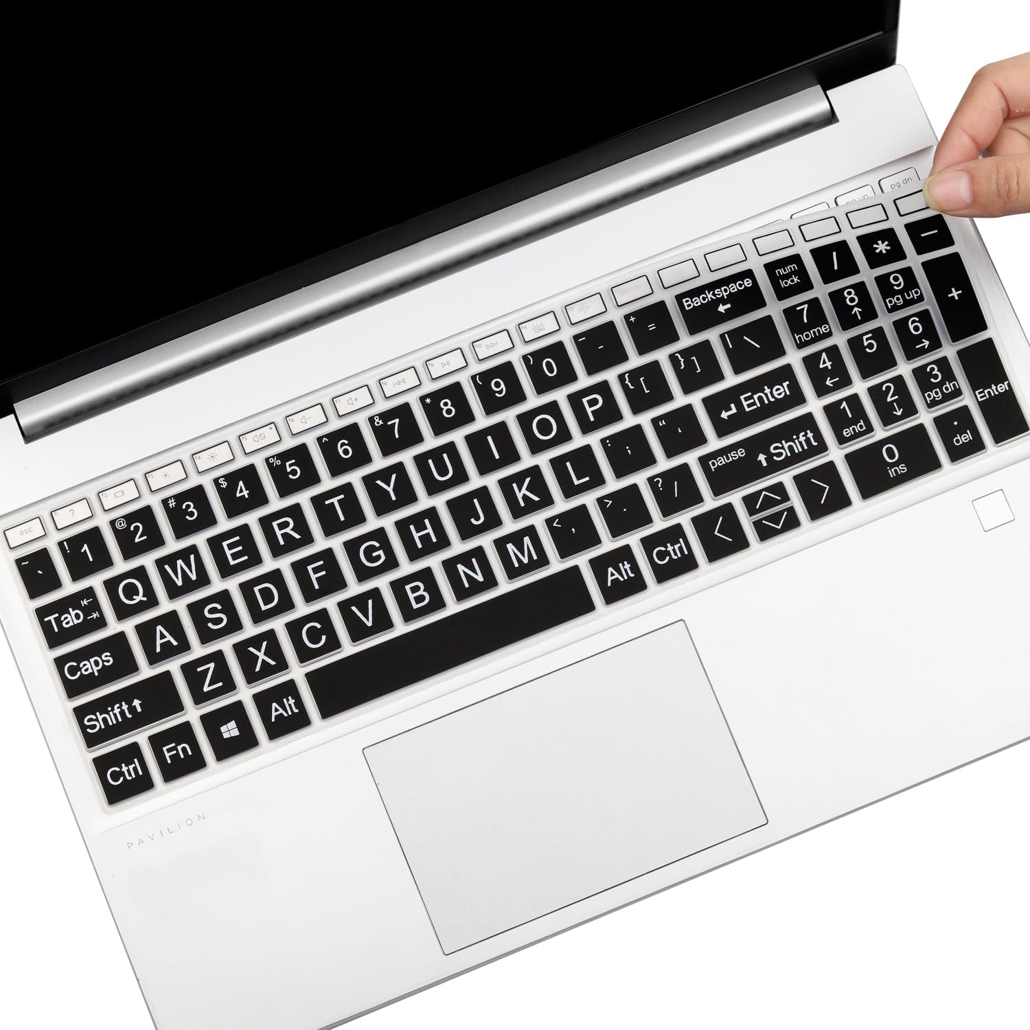 Protector de Teclado para HP 17-cn 17-cp, Silicona, Resistente al Agua