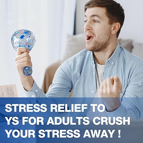 Miniatura 5 de Pelotas antiestrés de cubo de hielo esponjosas, paquete de 3 bolas sensoriales para aliviar la ansiedad para niños y adultos, bolas divertidas para