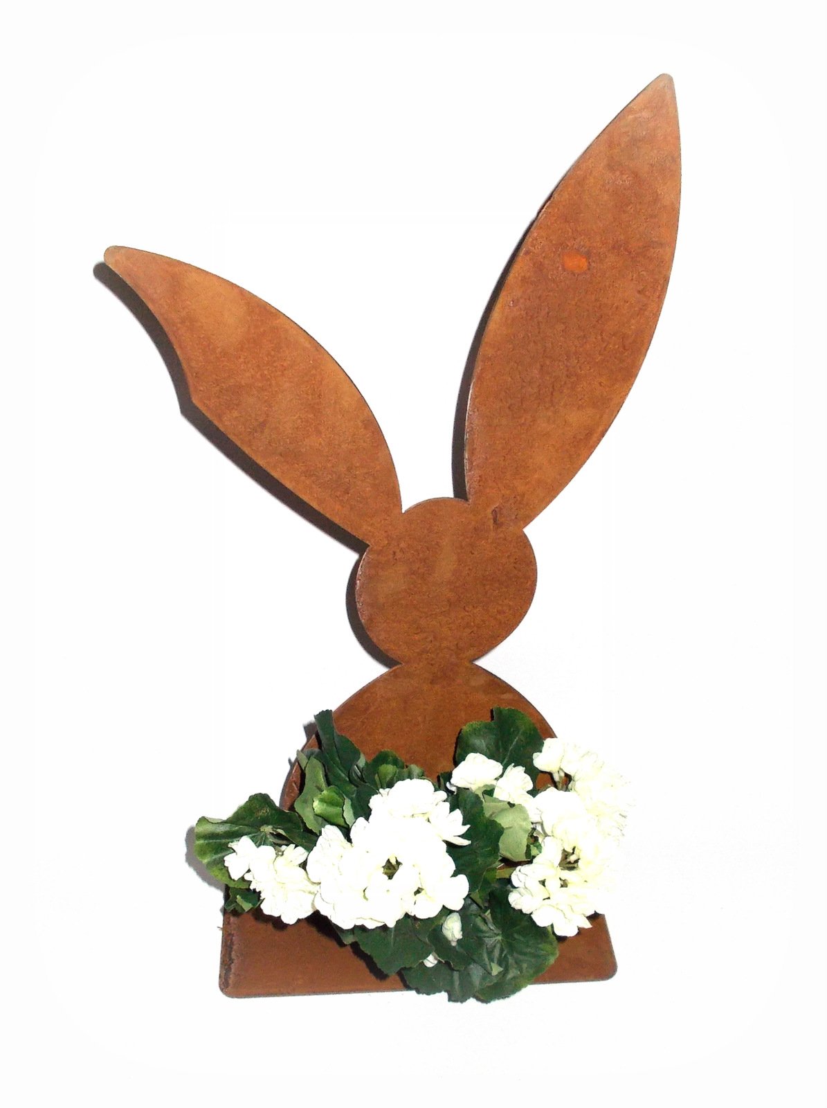Lapin Ottokar en métal effet rouille pour sublimer vos massifs