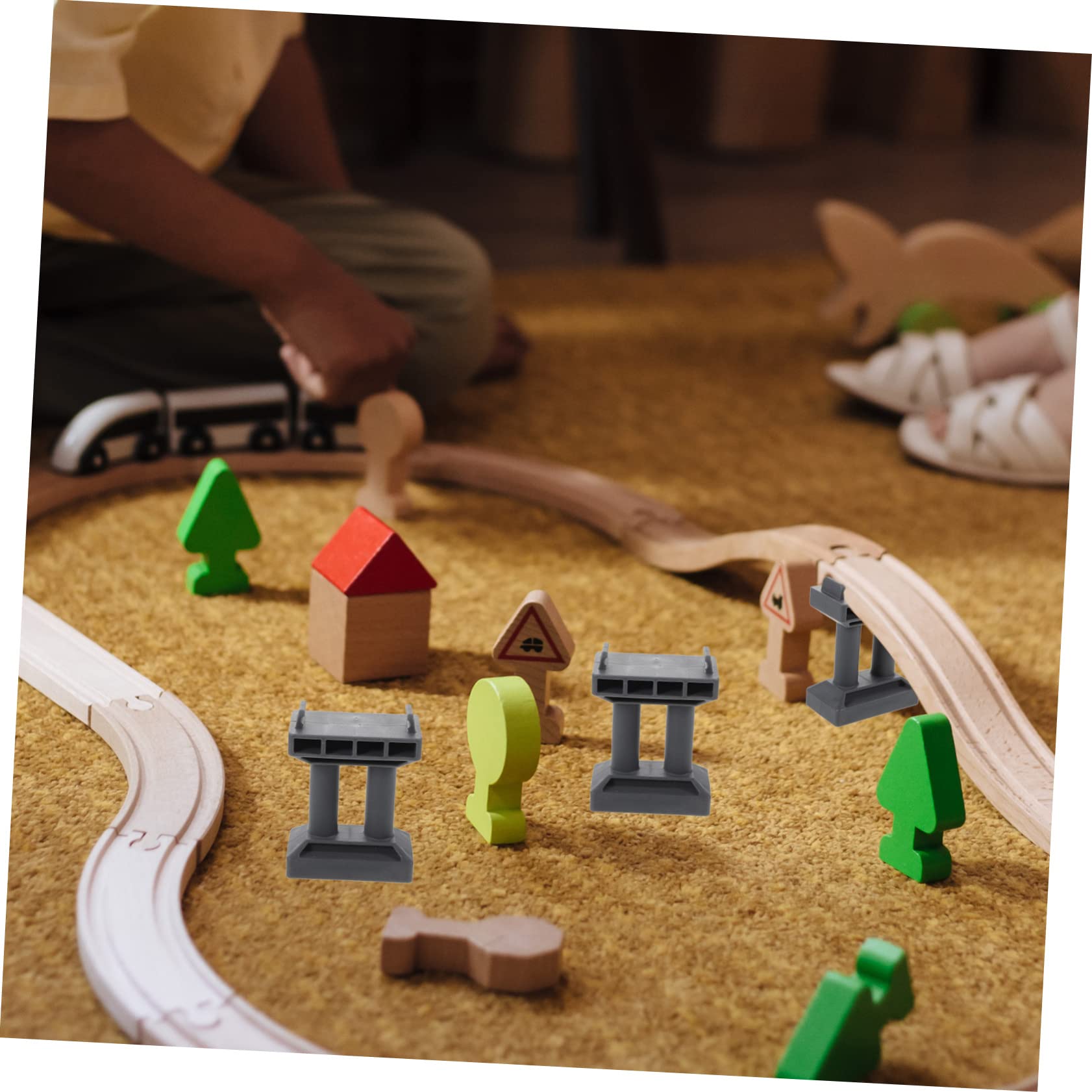 18pezzi Di Ponte Decorativo Per Treni Supporto Miniatura Per Costruzioni Giocattolo Compatibile Con Sistemi Di Treni Stimola Immaginazione Dei