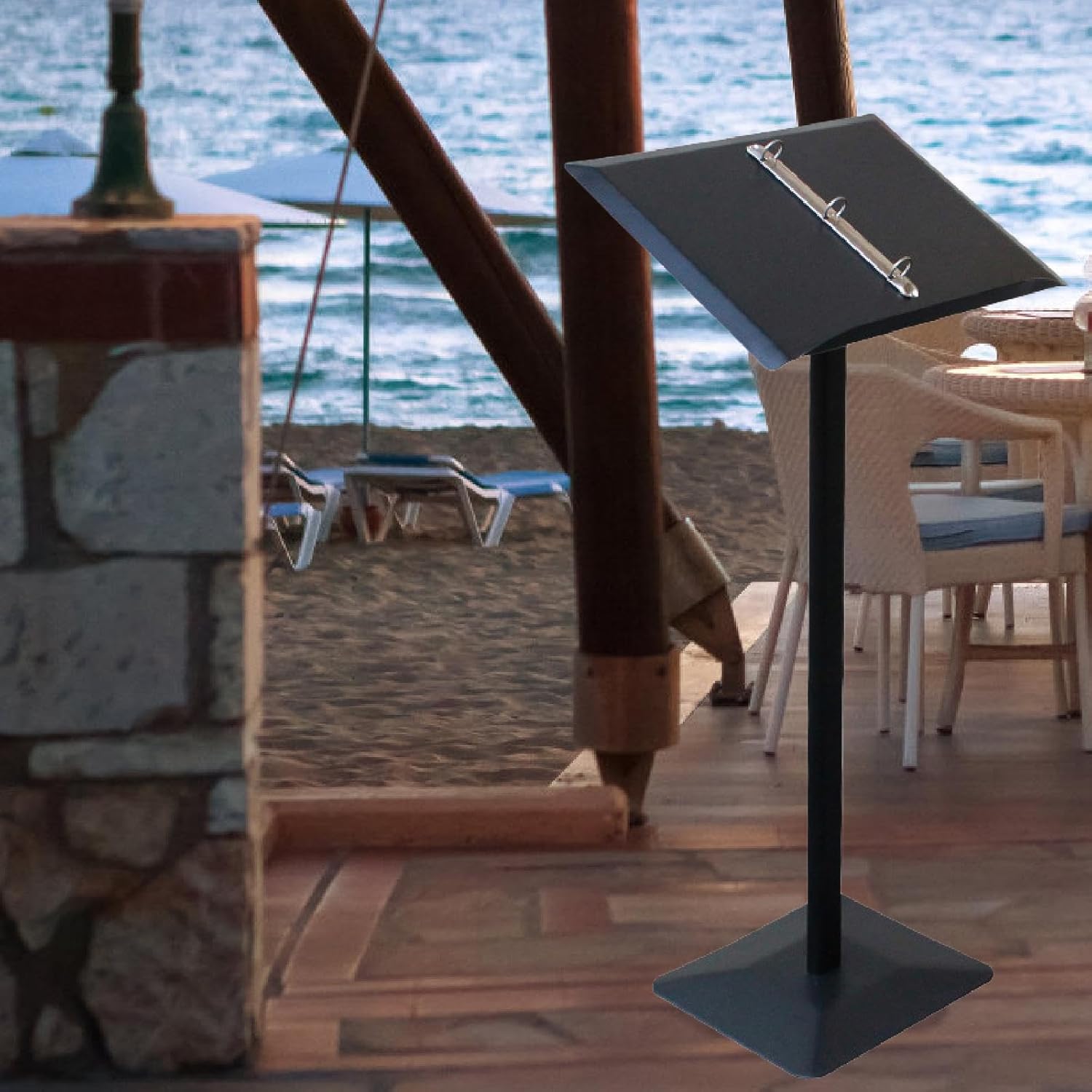 Amagogo Sign Holder Stand for Display Floor Standing Standing Display Poster Sign Stand Heavy Duty for Restaurant Wedding Indoor Menu, L