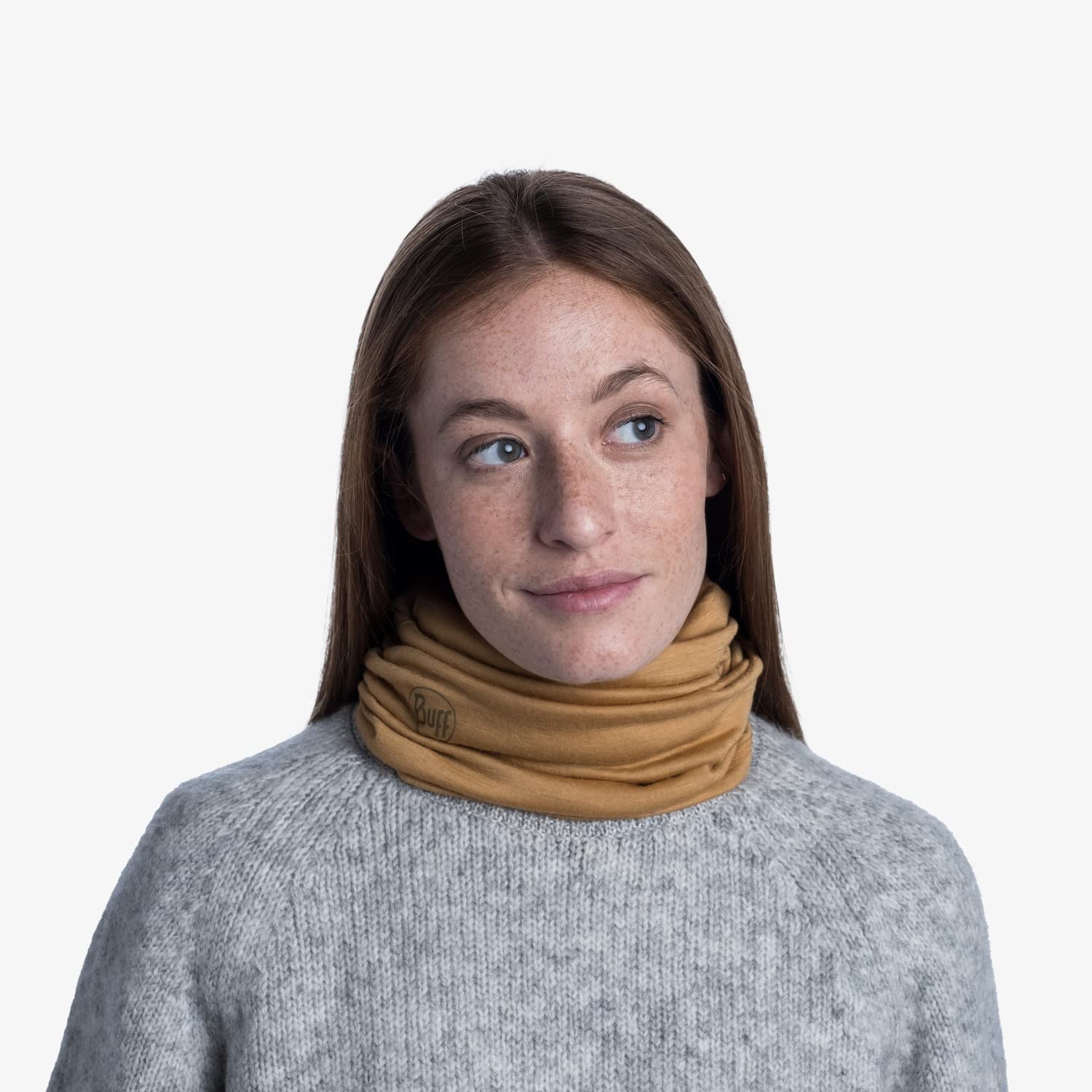 BUFF®| Merino Lightweight Multifunktionstuch Tour de cou Homme Femme Adulte, Echarpe multifonctionnelle, 100% Laine mérinos, Randonnée, Outdoor, Durable, Légère, Fine, Taille unique, Bleu noche