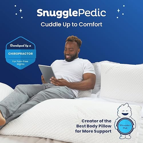 Miniatura 8 de Snuggle-Pedic Almohada de espuma viscoelástica triturada las almohadas frescas originales para personas que duermen de lado estómago y espalda apoyo