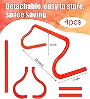 Vista 4 de Escalera de agilidad profesional de entrenamiento de velocidad, escalera de agilidad de 20 pies, 12 conos de fútbol, 4 obstáculos de agilidad