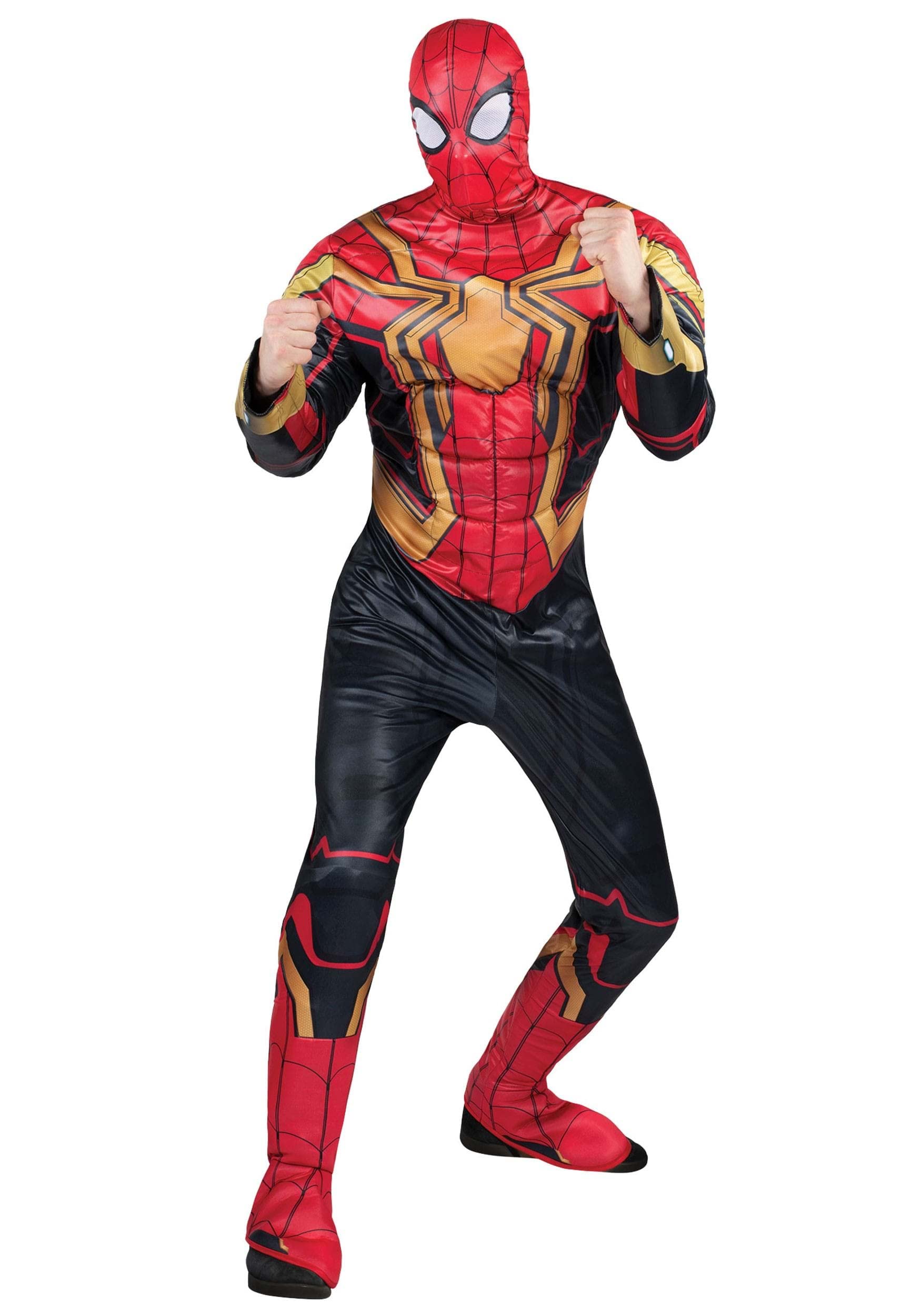 Marvel - Disfraz de Spider-Man de lujo para adultos, disfraz de superhéroe de Spiderman para Halloween, con licencia oficial
