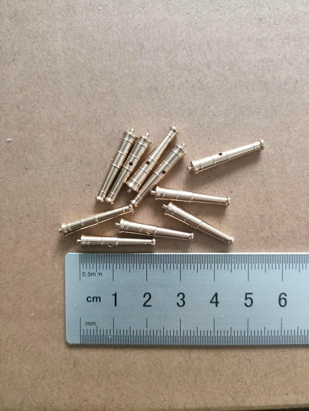 GAWEGM Adult Wooden Ship Model Building Accessories : 23/30/33/36/41/48/55/65 mm Brass Cannon 10pcs/Bag (41mm Cannon)