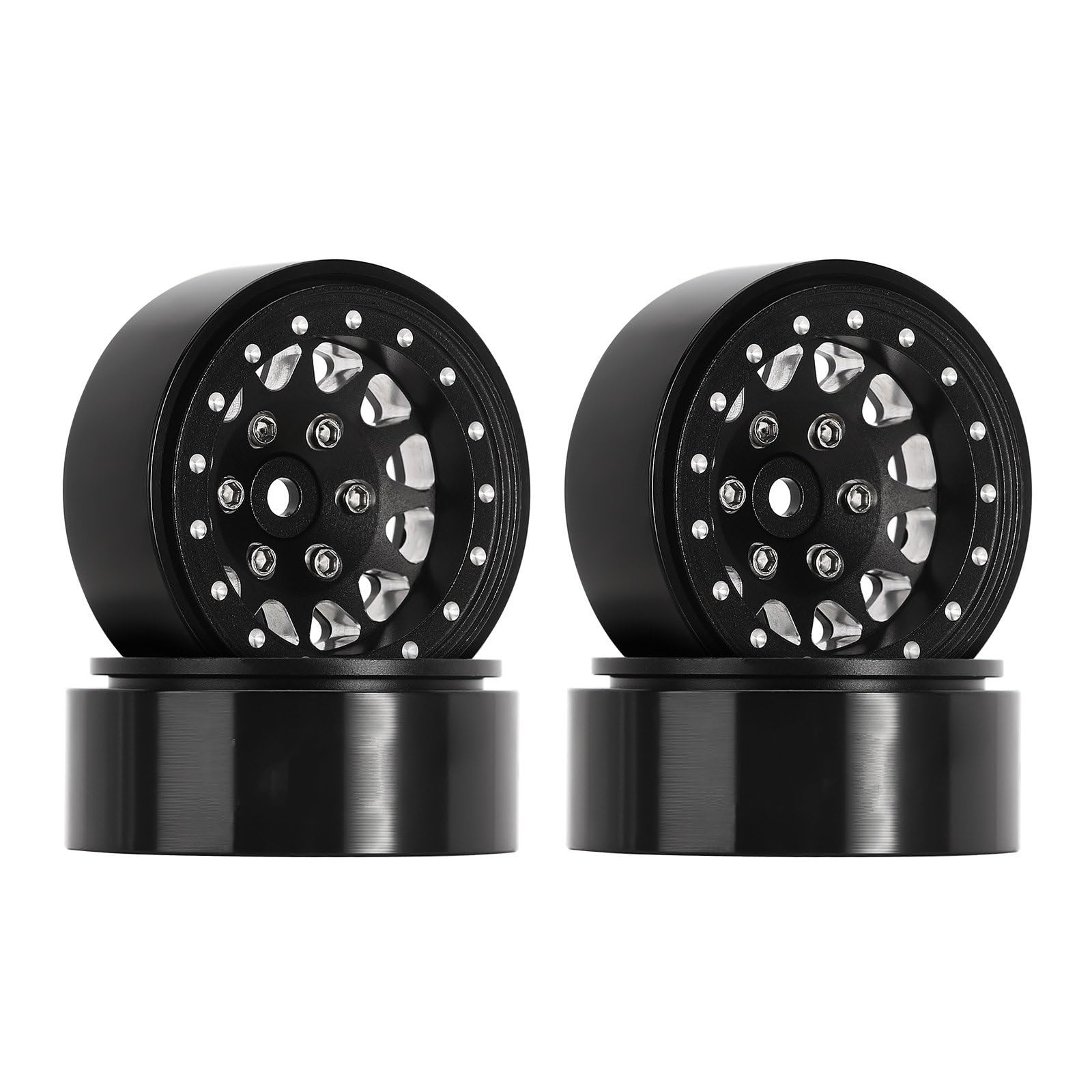 Kit Actualización RC para 1/18 Coche Trepador De Control Remoto 1,3 Llantas De Aluminio Beadlock
