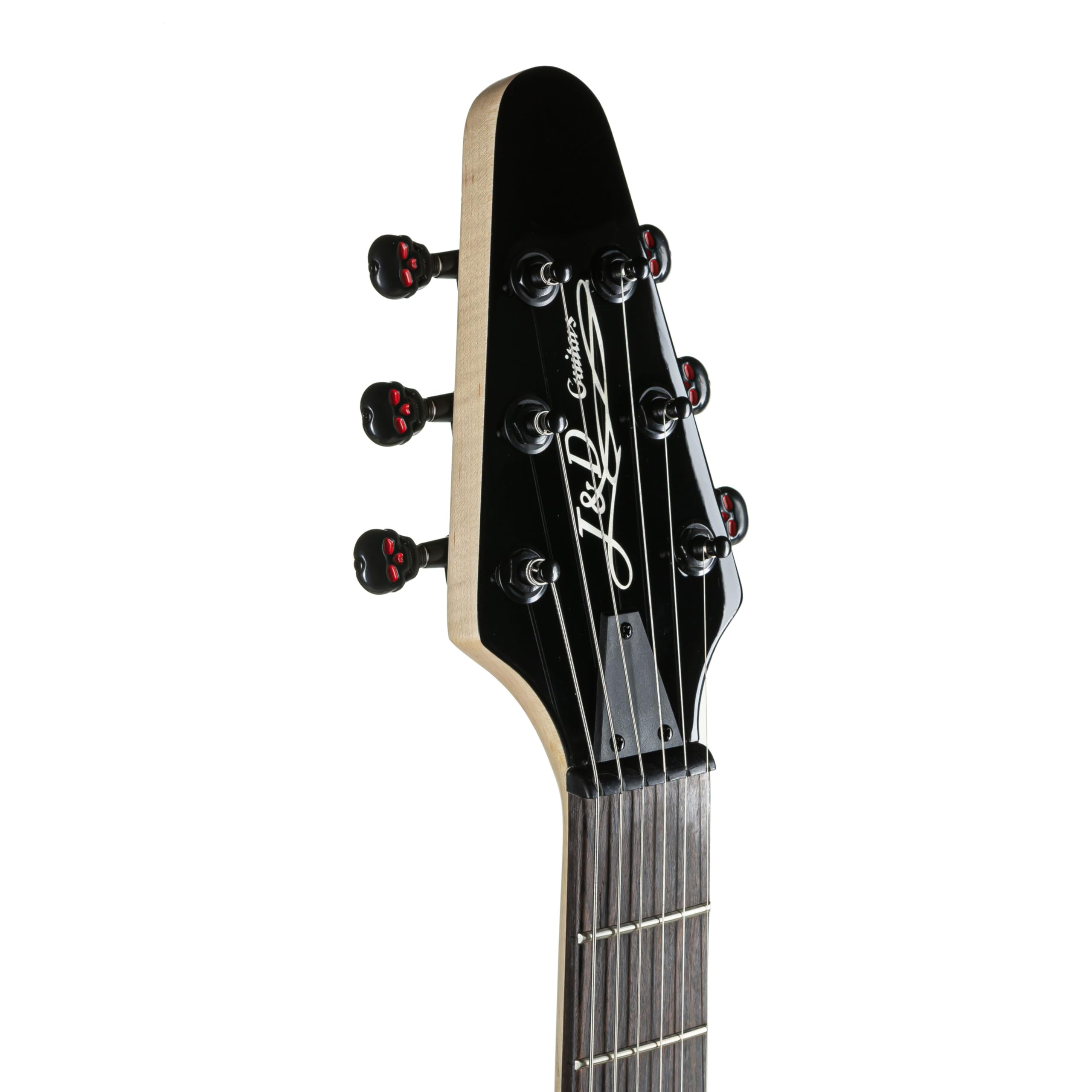 J & D V-200 S Skeleton E-Gitarre, ML-Style, Linde-Korpus, Ahornhals, Composite-Griffbrett, 22 Bünde, High Output Humbucker, Tune-o-Matic Brücke, Schwarze Hardware, Skeleton-Finish
