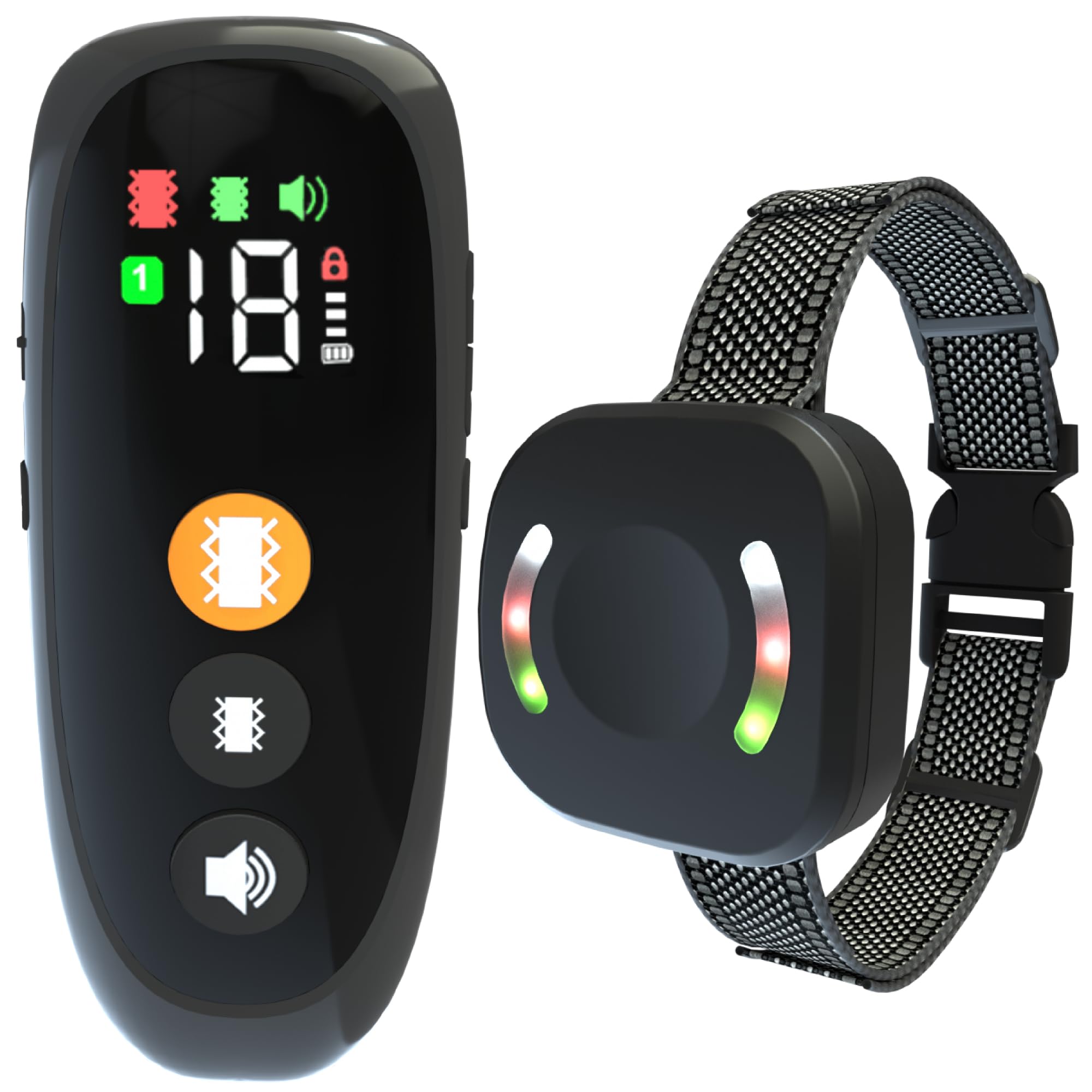 Meloive Collar de Adiestramiento para Perros,Collar Recargable con Rango de Control Manual 3000 Metros,4 Modos de Adiestramiento Efectivos Fuerte Vibración/Sonido/Vibración/Luz LED