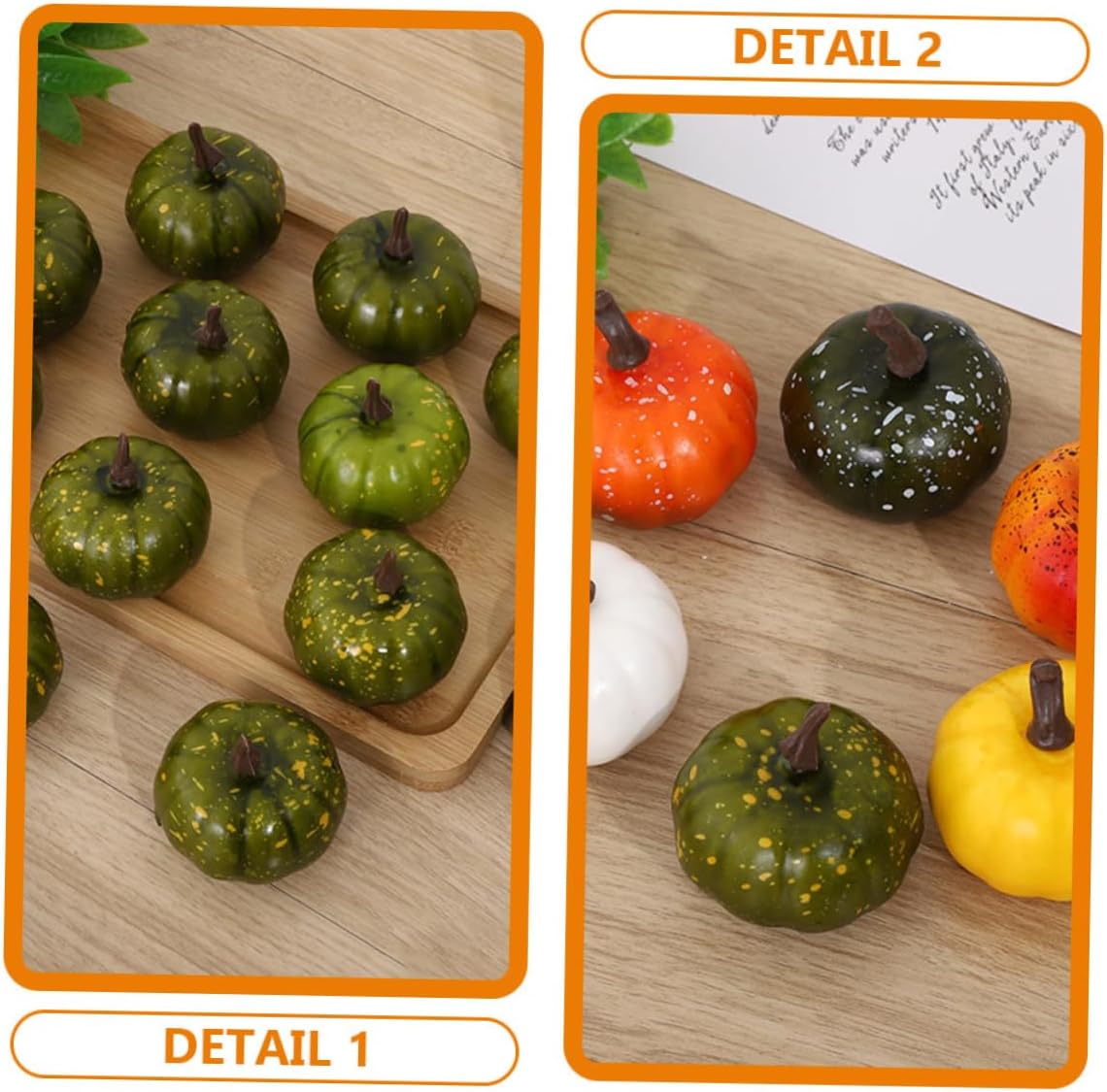 Cabilock Halloween Supplies 18pcs Fake Pumpkins Decorative Pumpkin Ornaments Artificial Decor