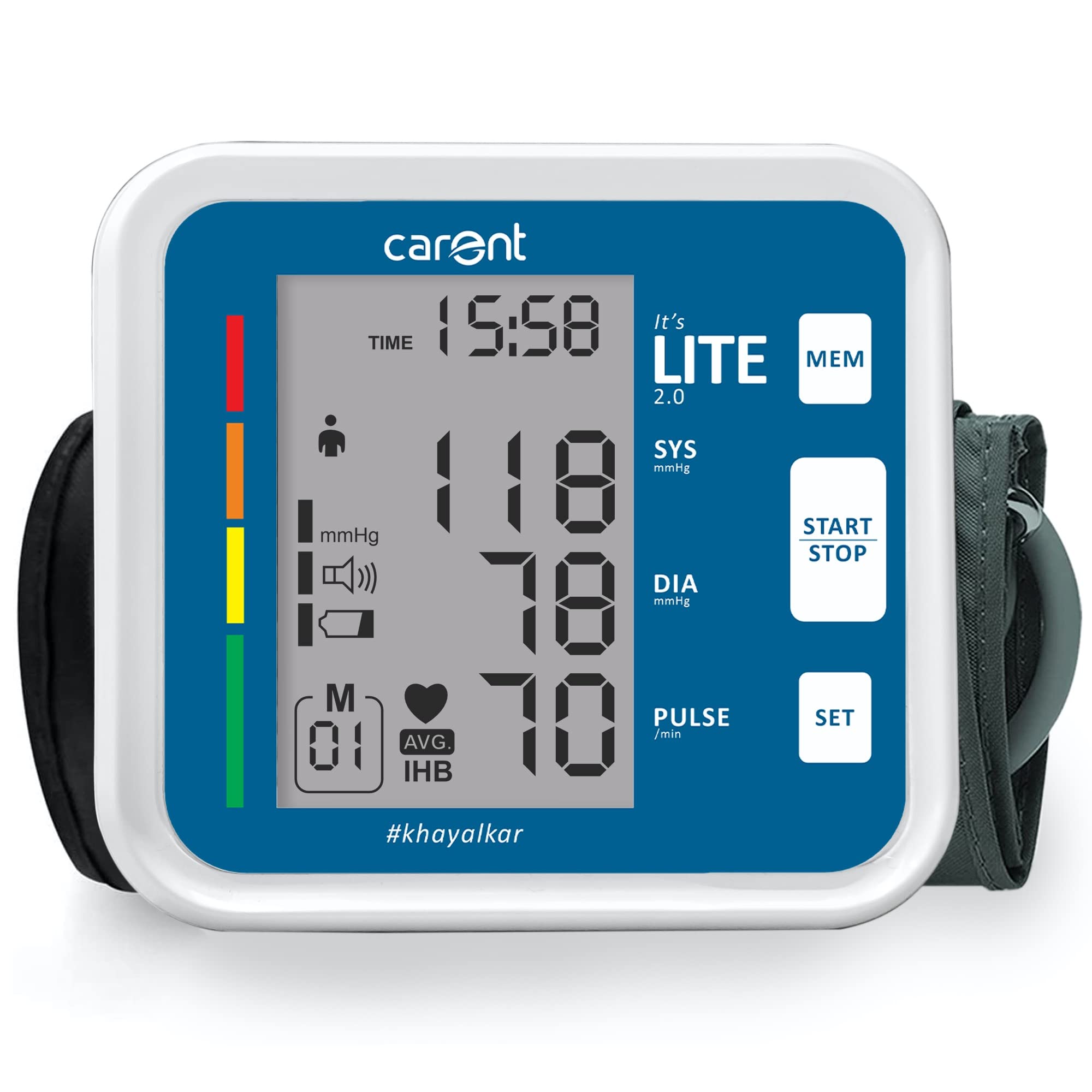 Carent BP-56Lite Blood Pressure Monitor - Fully Automatic, Digital, Smart & Intelligent BP Checking Machine | Dual user | USB Chargeable(White) (B0BWY6DK9Z) Amazon Price History, Amazon Price Tracker