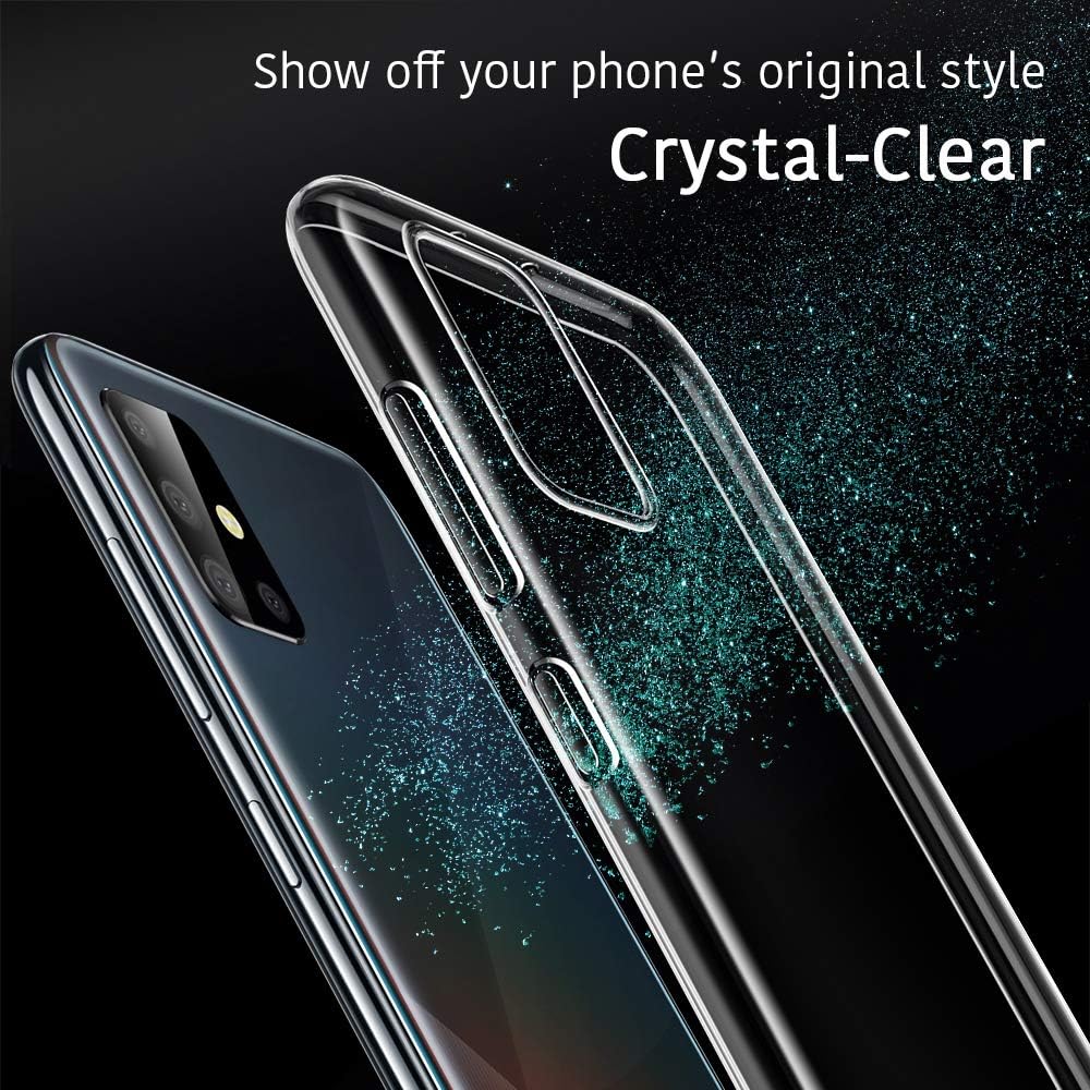 ESR Essential Zero Compatible for Galaxy A51 Case, Slim Clear Soft TPU Cover with Cushioned Corners for The Samsung Galaxy A51, Clear