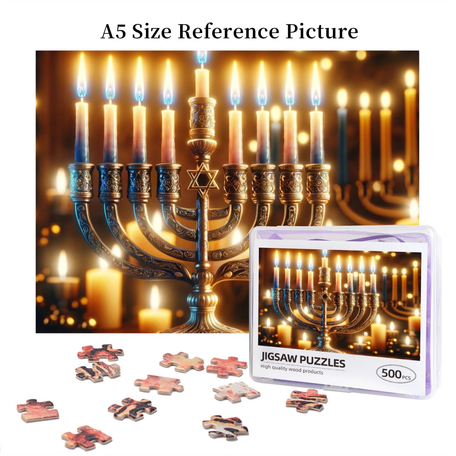 Amazon.com: 500-Piece Wooden Puzzle in A Plastic Box Jewish