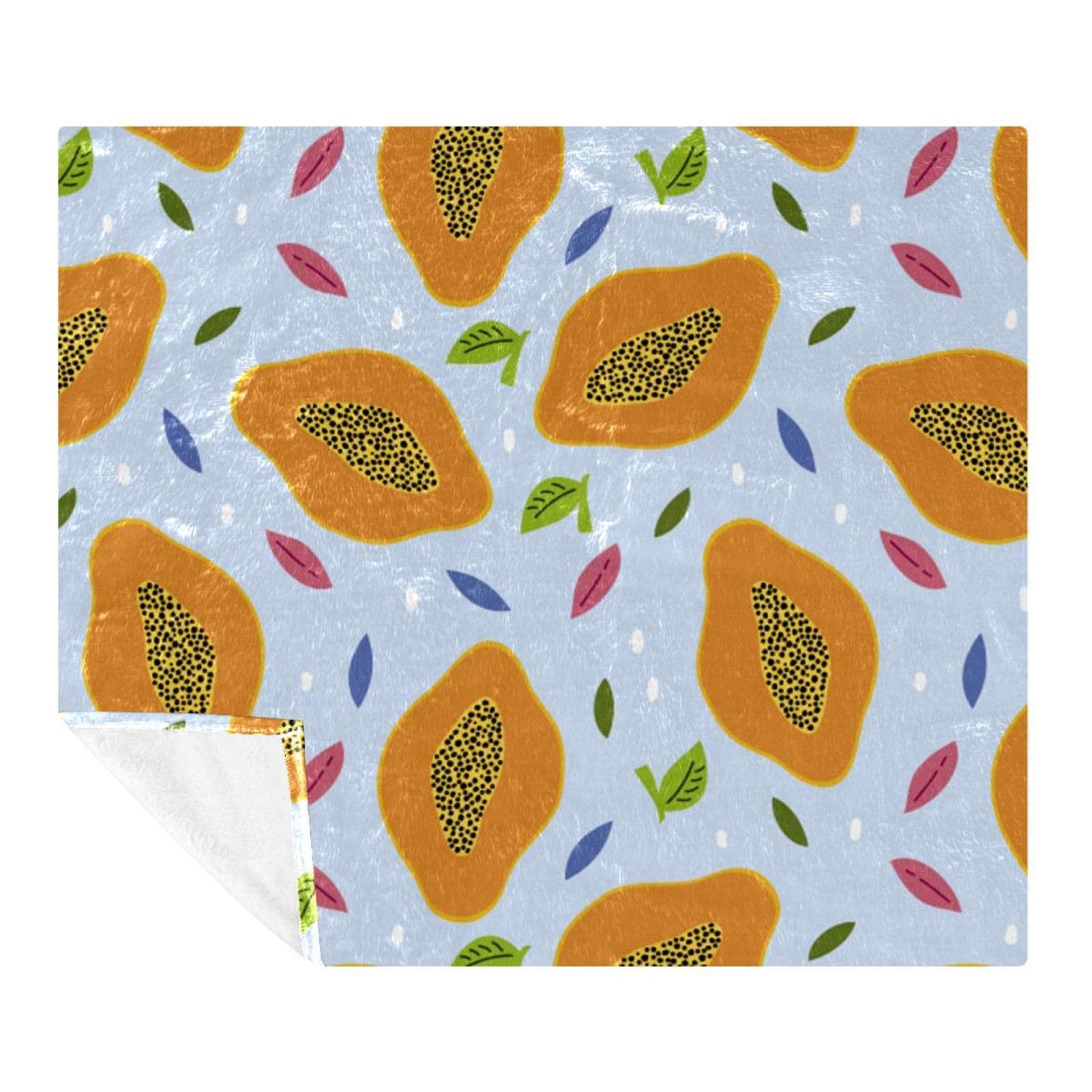 Couverture polaire légère en microfibre Papaya douce pour lit
