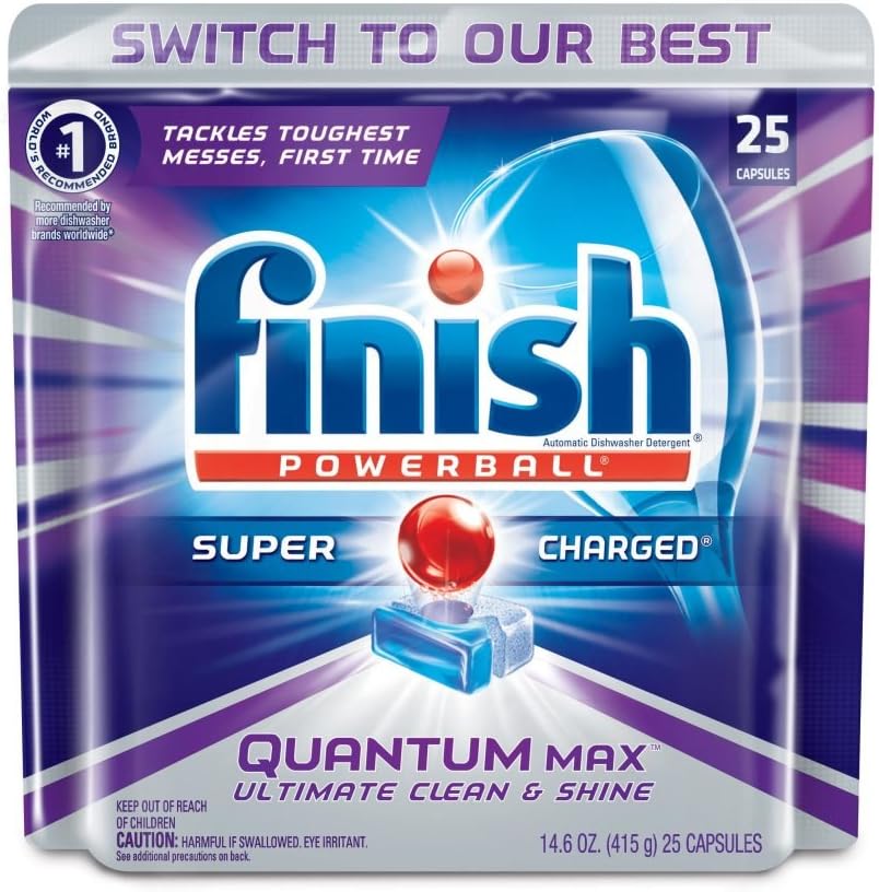 Quantum Max Powerball, Dishwasher Detergent Tablets, 25 Tabs