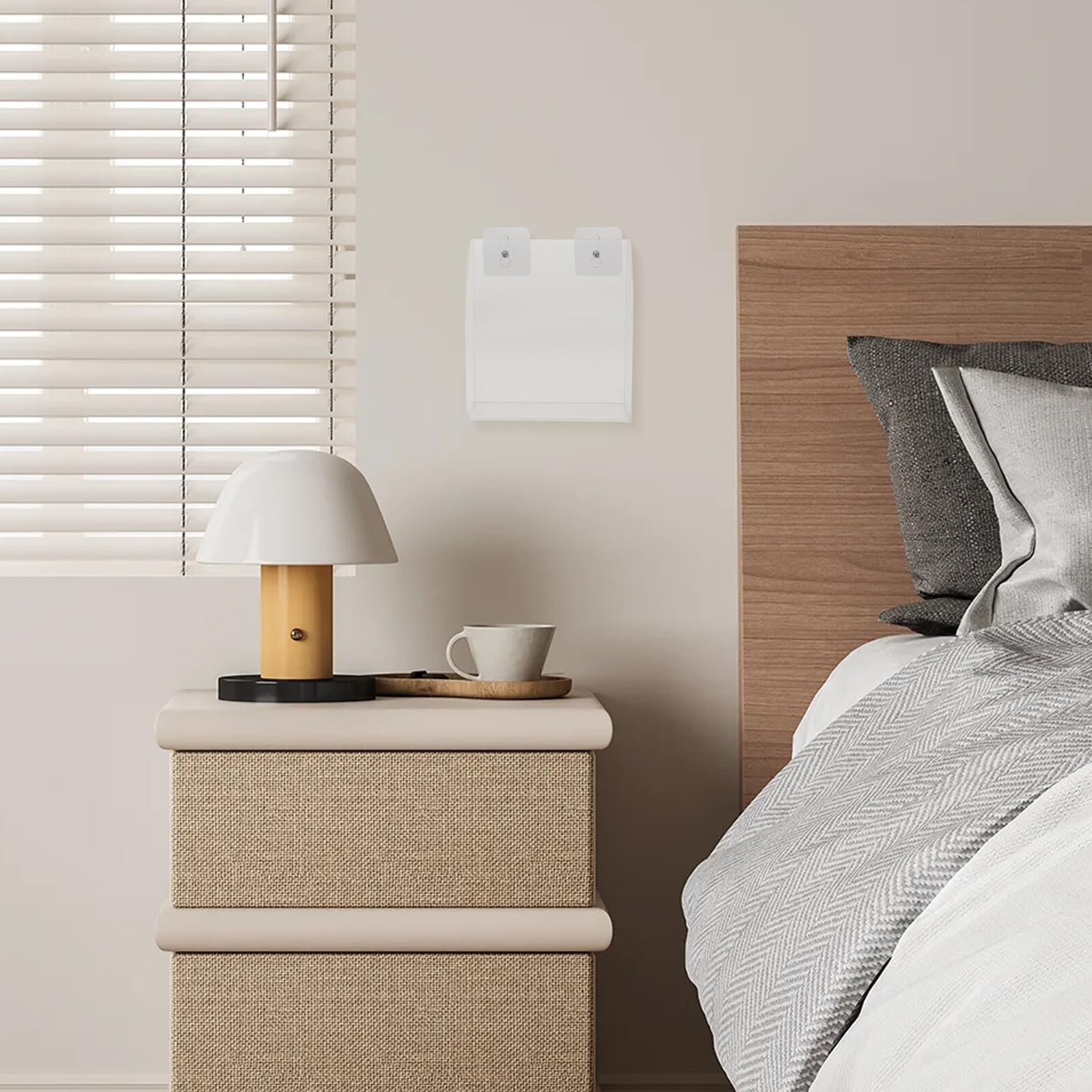 2 Pezzi Porta Telecomando da Parete in Acrilico Adesivo Autoadesivo, Contenitore per Telecomandi e Guanti, per Ufficio e Dormitorio, Design Contemporaneo
