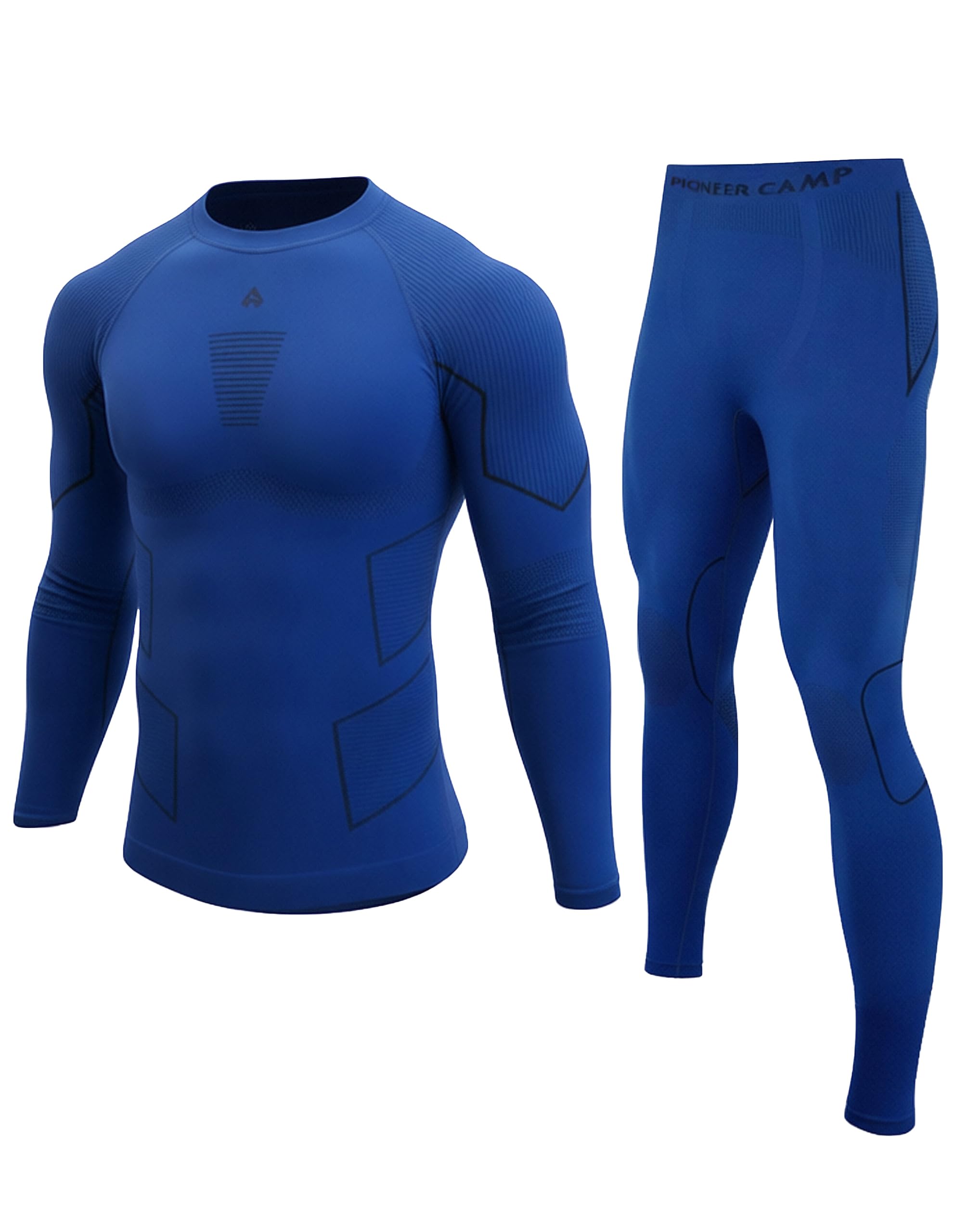 Pioneer Camp Set di biancheria intima termica da uomo, materiale traspirante e caldo, senza cuciture, perfetta vestibilità, biancheria intima da sci, adatto per diversi sport e tempo libero
