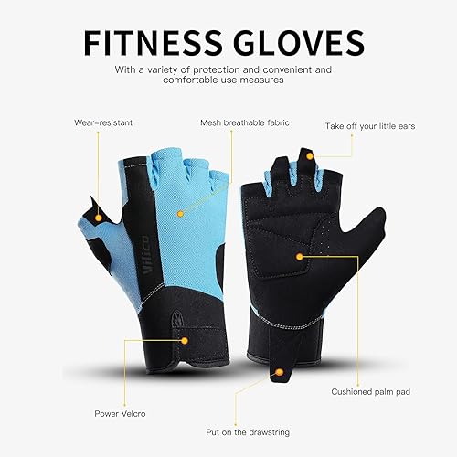 Miniatura 3 de Guantes de levantamiento de pesas para hombres, guantes de entrenamiento para mujeres, guantes de gimnasio transpirables y cómodos, antideslizantes,