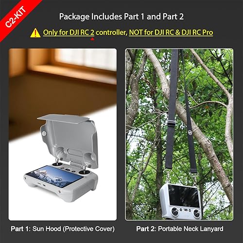 Miniatura 9 de Parasol Parasol para DJI RC 2, DJI Mini 4 Pro y DJI Air 3 Accesorios Controlador Protector de Pantalla Joystick Cubierta