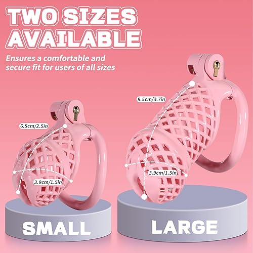 Miniatura 9 de Jaula de castidad masculina, dispositivo de castidad pequeño con anillos de 5 tamaños y sonido uretral para hombre, equipo de bondage, equipo y Negro