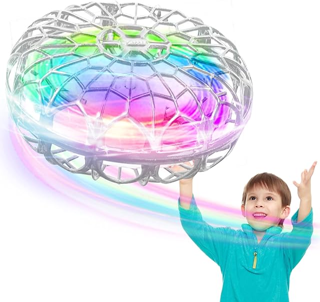 BIBIELF Flying Ball Boys Toy for 5 6 7 8 9 year oldMini Hand Controlled Drones Toy with LED Lights, Outdoor Indoor Kids Toys for Boys Girls Christmas Birthday Gifts