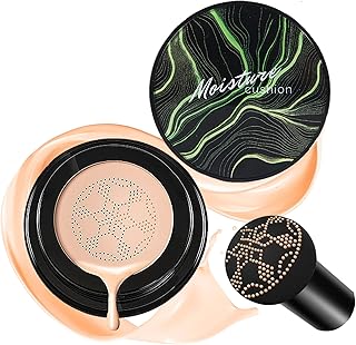 CAHIUYOA Mushroom Head Air Cushion CC Cream BB Cream Mushroom Head Foundation Full Coverage Foundation Makeup Long Lasting Moisturize Matte Concealer - Natural