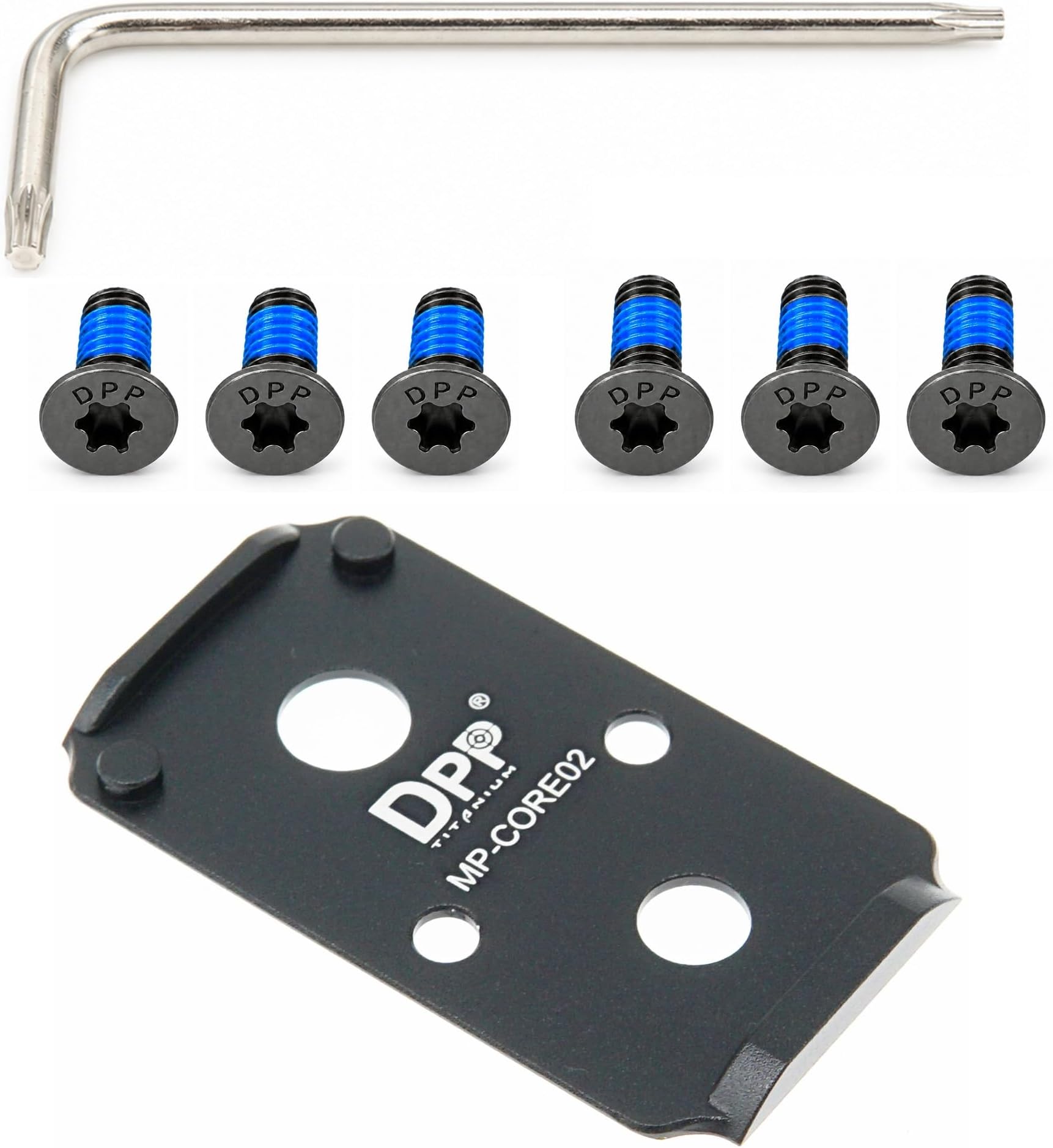 DPP Titanium Mount/Adapter Plate Compatible with Smith & Wesson MP 2.0 Optics Ready/CORE Holosun 407C/507C/508T Osight C/XR and Trijicon RMR/SRO