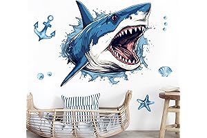 Supzone Large 3D Shark Wallpaper