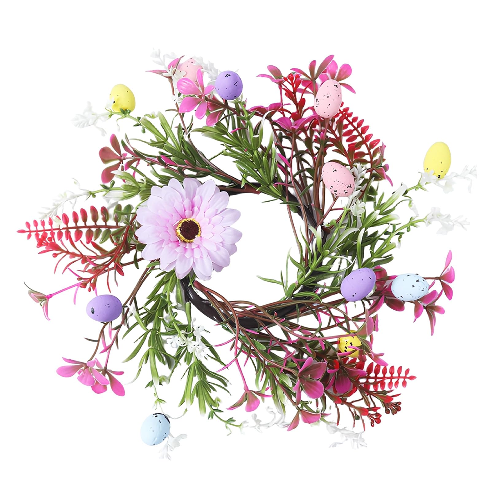 Zxfdsfdbnm Portable Easter Eggs Garlands with Artificial Flower Hanging Garlands Perfect for Indoor Outdoors Holiday Decors Spume Easter Wreath