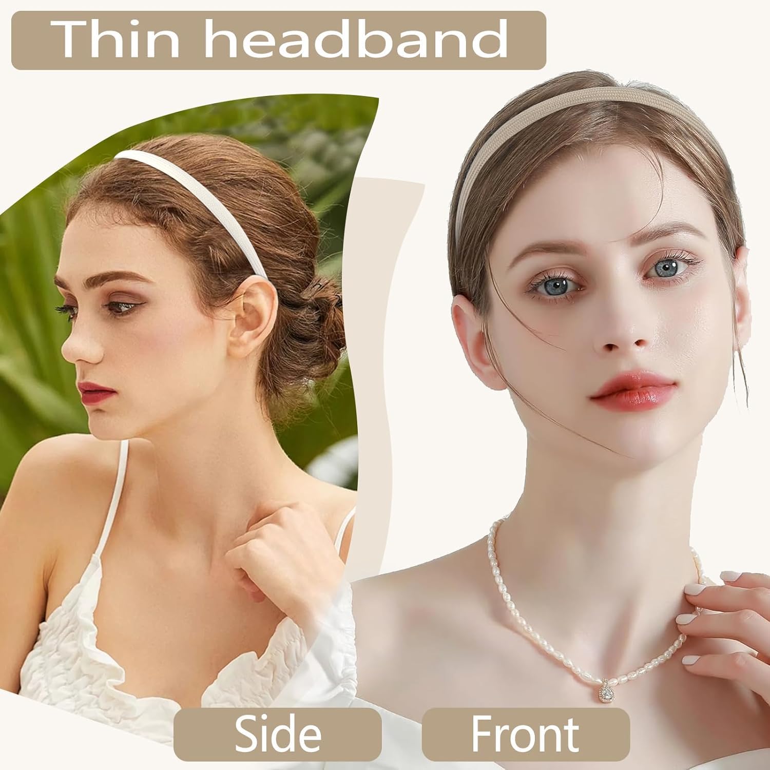 Cerchietto Capelli Donna, 6pcs Antiscivolo Cerchietto per Capelli, Cerchietti Semplici Fasce per Capelli, Cerchietto Moda Donna, Fasce per Capelli Vintage, per Donne e Ragazze