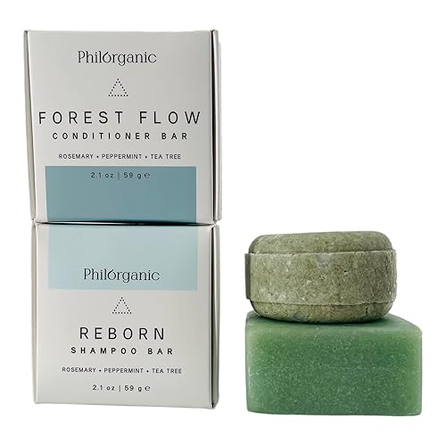 Miniatura 6 de Philorganic - Juego de barra de champú y acondicionador, para cabello normal a graso, sin plástico, sin sulfatos ni parabenos, fabricado en Estados