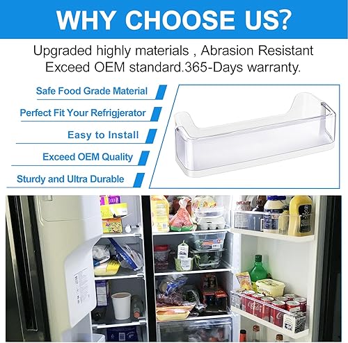 Miniatura 5 de (2 unidades) DA97-08348A actualizado para puerta de refrigerador compatible con Samsung Refrigerador Part RS265TDRS RS25H5111BC RS25H5111SR puerta,