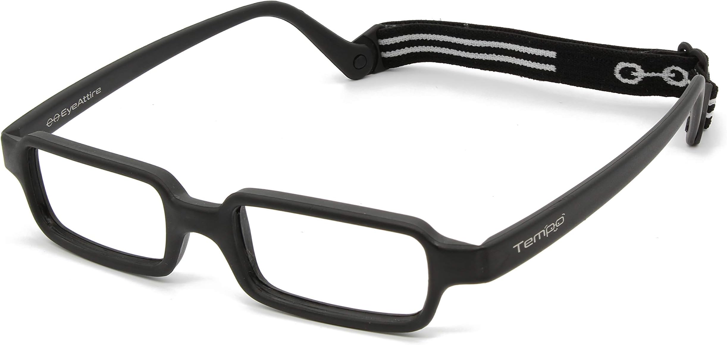 Flexible Kids Glasses - Rectangle | Age 2-5Yr | Black - 39/14 | Tempo Throwback: 100111