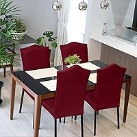 Vista 106 de Juego de 6 fundas elásticas para sillas de comedor, extraíbles y lavables, para sillas de comedor, hotel, ceremonia
