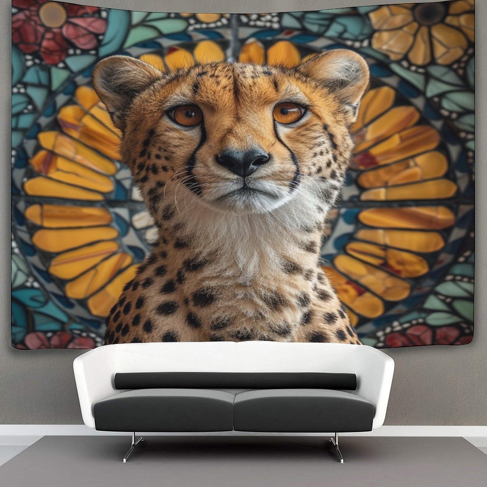 kaiyun Animal Tapestry Cheetah Wall Hanging Tapestries for Bedroom Living Room Apartment Dorm Decorations Wall Art Decor 180cmx230cm