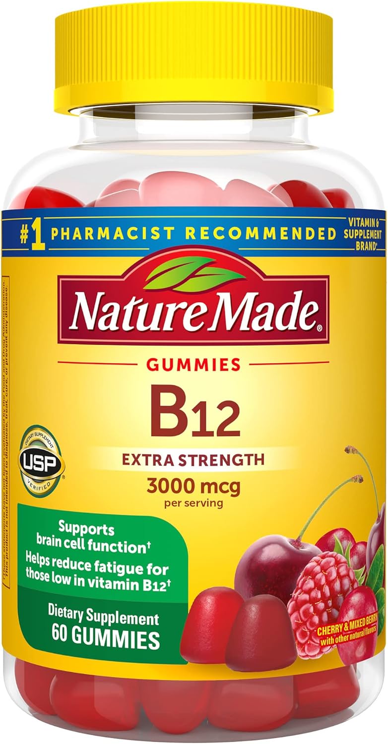 Nature Made Extra Strength Vitamin B12 Gummies, 3000 mcg