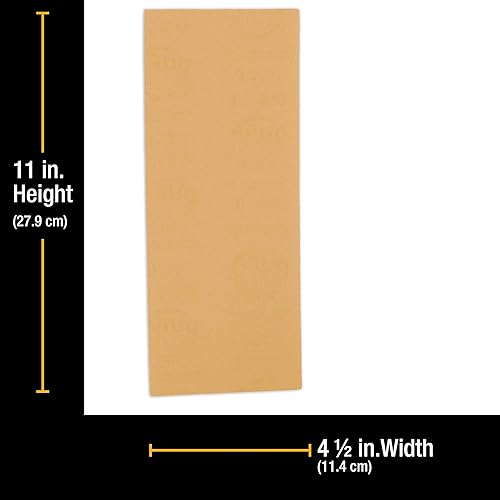 Miniatura 2 de Dura-Gold Hojas de papel de lija dorado de 12 hoja, grano 150 (caja de 16)  Carpintería para muebles de madera  Hojas de soporte de gancho y bucle