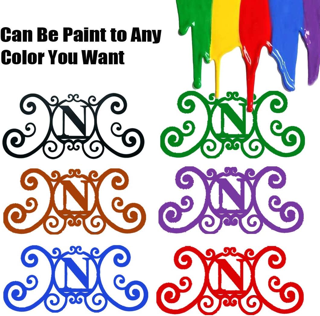 Wall Letters, 24” Monogram Letters Wall Decor, Large Decorative Letters Plaque, Last Name/Family Name Sign, Wrought Iron Hanging, Initial J for House Gate/Door/Foyer/Kitchen/Bedroom,House Warming Gift