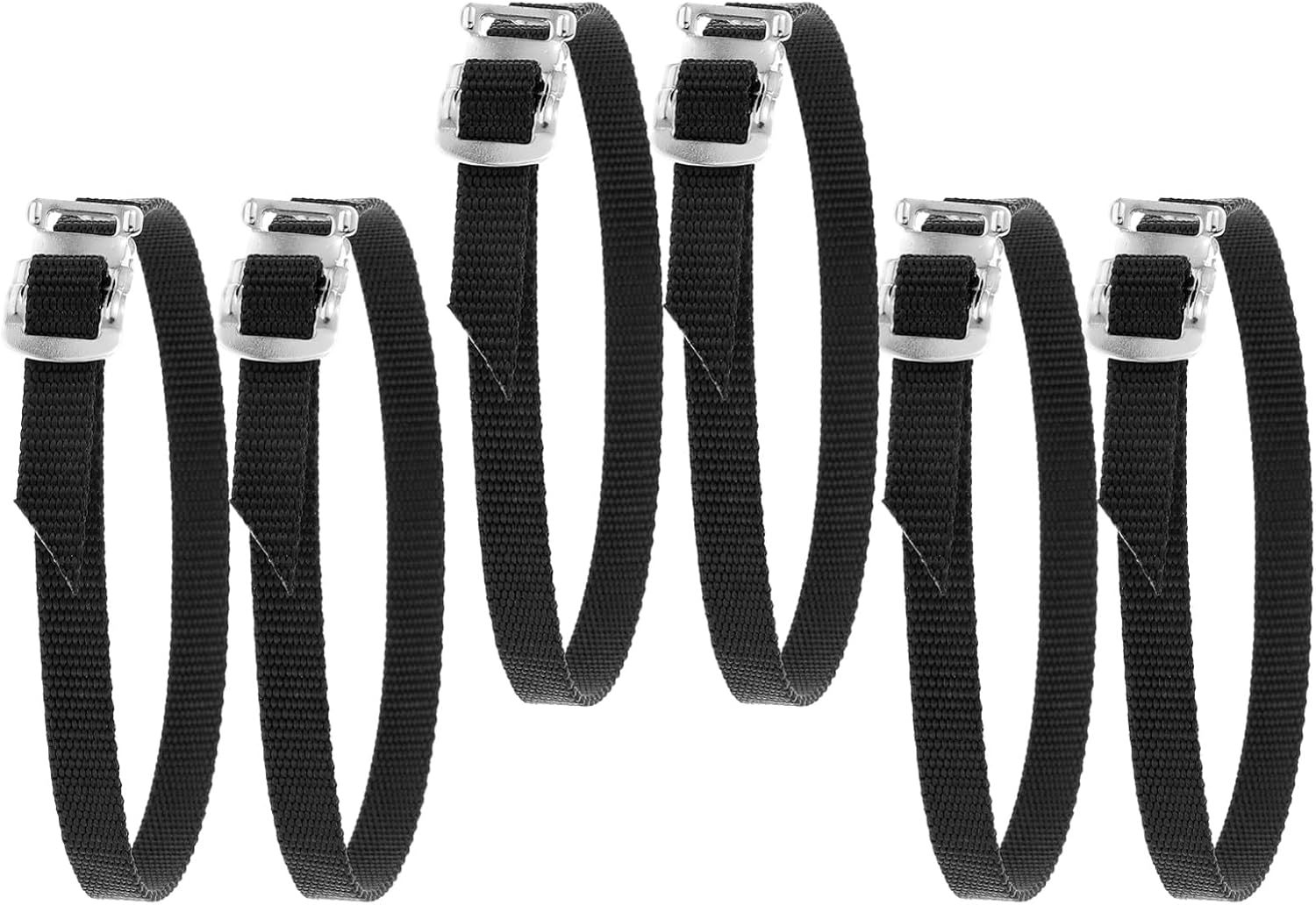 6Pcs Professional Anti-Skid Pedal Straps for Exercise Equipment Portable Fixing Toe Clips Sturdy Cycle Supply for Road and Mountain Biking