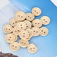 Vista 9 de Botones de madera, 100 botones decorativos de ropa, botones de costura de doble agujero, para manualidades, costura, ropa, tejer, hacer tarjetas