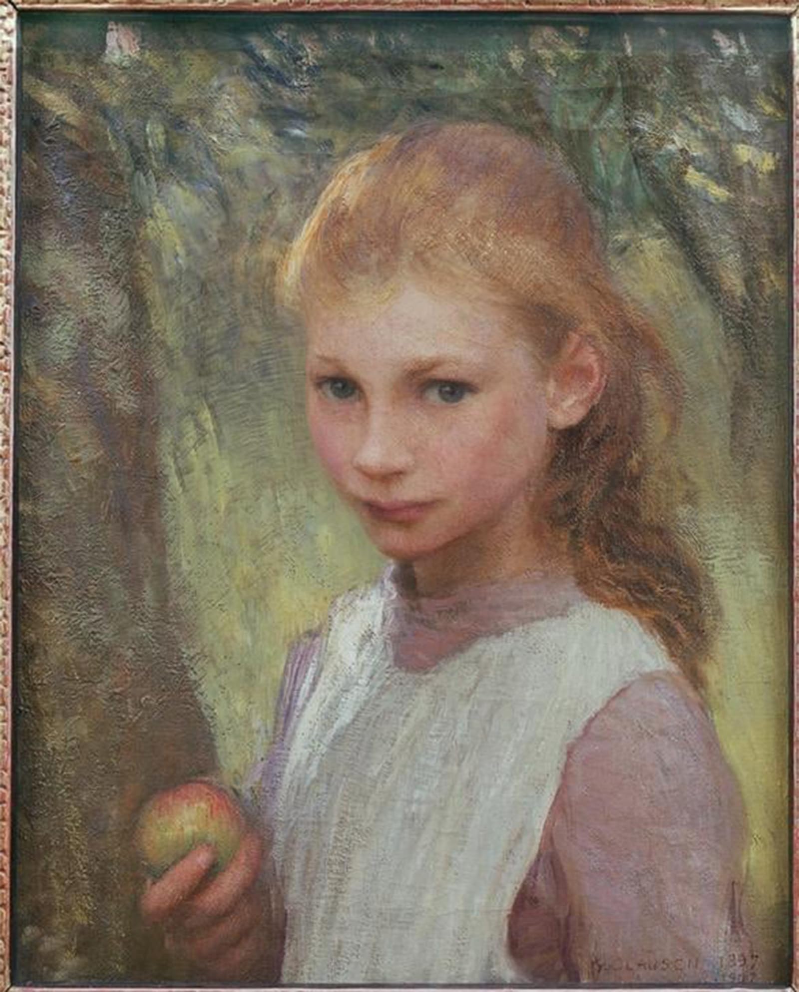 ARTXLXXBN Famous Print Painting Colorful Art Print the Shy Child by George Clausen Canvas Art Decorations for Home Decor 60x90cm